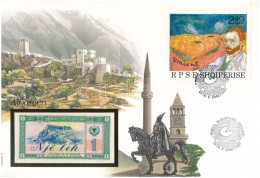 Albánia 1976. 1L Felbélyegzett Borítékban, Bélyegzéssel T:UNC Albania 1976. 1 Lek In Envelope With Stamp And Cancellatio - Non Classés