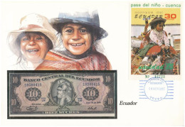 Ecuador 1986. 10S Felbélyegzett Borítékban, Bélyegzéssel T:UNC  Ecuador 1986. 10 Sucres In Envelope With Stamp And Cance - Sin Clasificación