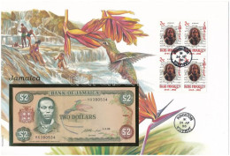 Jamaika 1993. 2$ Felbélyegzett Borítékban, Bélyegzéssel T:UNC Jamaica 1993. 2 Dollars In Envelope With Stamp And Cancell - Ohne Zuordnung