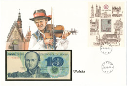 Lengyelország 1982. 10Zl Felbélyegzett Borítékban, Bélyegzéssel T:UNC Poland 1982. 10 Zlotych In Envelope With Stamp And - Sin Clasificación