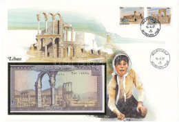Libanon 1986. 10L Felbélyegzett Borítékban, Bélyegzéssel T:UNC Lebanon 1986. 10 Livres In Envelope With Stamp And Cancel - Unclassified