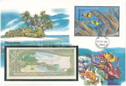 Maldív-szigetek 1983. 2R Felbélyegzett Borítékban, Bélyegzéssel T:UNC  Maldives 1983. 2 Rufiyaa In Envelope With Stamp A - Ohne Zuordnung