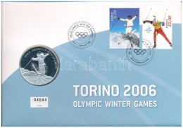 Andorra 2005. 10D Ag "XX. Téli Olimpia" érmés, Sorszámozott Bélyeges Borítékban, Norvég Bélyeggel, Alkalmi Bélyegzővel T - Non Classificati