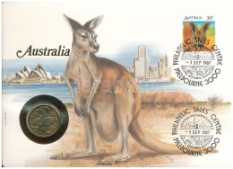 Ausztrália 1985. 1$ Al-bronz "A Dollár 10. évfordulós Kiadása" érme Felbélyegzett Borítékban, Első Napi Bélyegzéssel T:U - Unclassified