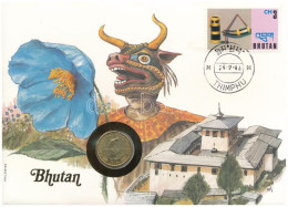 Bhután 1974. 20ch Cu-Al-Ni "FAO" Forgalmi Emlékérme Felbélyegzett Borítékban, Bélyegzéssel T:AU Bhutan 1974. 20 Chetrums - Ohne Zuordnung