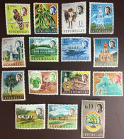 British Indian Ocean Territory BIOT 1968 Definitives Overprint Set Birds Trees Plants MNH - Territorio Británico Del Océano Índico