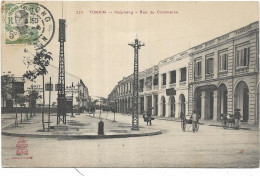 VIET NAM.   TONKIN  HAIPHONG.  RUE DU COMMERCE.  CARTE ECRITE - Viêt-Nam