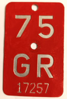 Velonummer Graubünden GR 75 - Placas De Matriculación