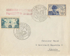 JOURNEE DU TIMBRE AJACCIO 1945 - Commemorative Postmarks