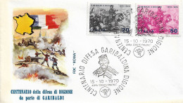 Fdc Roma: GARIBALDI A DIGIONE (1970); No Viaggiata; AS_Roma - FDC