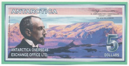 Antarktisz 2001. 5$ "Roald Engelbregt Amundsen" Fantázia Bankjegy T:UNC Antarctica 2001. 5 Dollars "Roald Engelbregt Amu - Zonder Classificatie