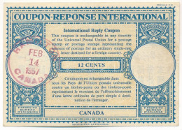 Kanada 1957. 12c "UPU Nemzetközi Válaszdíjszelvény" T:XF  Canada 1957. 12 Cents "UPU International Reply Coupon" C:XF - Non Classés