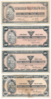 Kanada 1961-1989. 10c "Canadian Tire Corporation" (4xklf) Vásárlási Utalvány T:F,VG Folt  Canada 1961-1989. 10 Cents "Ca - Non Classés