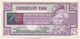 Kanada 1996. 25c "Canadian Tire Corporation - 75. évforduló" Vásárlási Utalvány T:F Kis Szakadás Canada 1996. 25 Cents " - Sin Clasificación