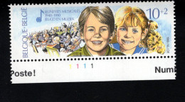 2016255386 1990  OCB 2387 (XX) POSTFRIS MINT NEVER HINGED  - PLAATNR 1111 - JEUGD EN MUZIEK - 1981-1990