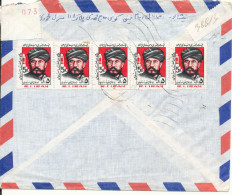 Iran Air Mail Cover Sent To Denmark 1985 Also With Stamps On The Backside Of The Cover - Irán