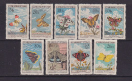 CZECHOSLOVAKIA  - 1961 Butterflies Set Never Hinged Mint - Nuovi