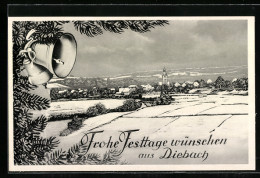AK Diebach /Ufr., Panorama Im Winter  - Other & Unclassified