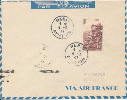 France First Flight Cover Paris - Istanbul 4-3-1947 - Briefe U. Dokumente