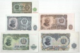 Bulgária 1951. 3L + 25L + 50L + 100L + 200L T:AU Sarokhajlások Bulgaria 1951. 3 Leva + 25 Leva + 50 Leva + 100 Leva + 20 - Unclassified