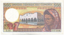 Comore-szigetek DN (1994.) 500Fr T:F Comoro Islands ND (1994.) 500 Francs C:F Krause P#10b - Sin Clasificación