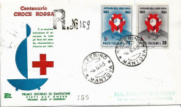 Fdc Chimera: CROCE ROSSA (1963); Raccomandata; A_Solferino - FDC