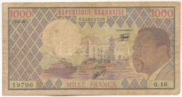 Gabon 1983. 1000Fr T:VG Tűlyuk Gabon 1983. 1000 Francs C:VG Pin Holes Krause P#3 - Unclassified