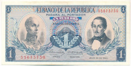 Kolumbia 1966. 1P T:AU Colombia 1966. 1 Peso Oro C:AU Krause P#404d - Non Classés