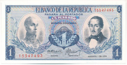 Kolumbia 1974. 1P T:UNC Colombia 1974. 1 Peso Oro C:UNC Krause P#404e - Unclassified