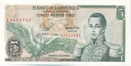 Kolumbia 1980. 5P T:UNC,AU Colombia 1980. 5 Pesos Oro C:UNC,AU Krause P#406f - Non Classés