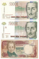 Kolumbia 1990. 500P + 1999. 2000P + 2005. 2000P T:AU-VG Colombia 1990. 500 Pesos + 1999. 2000 Pesos + 2005. 2000 Pesos C - Unclassified