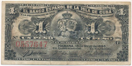 Kuba / Spanyol Adminisztráció 1896. 1P T:F  Cuba / Spanish Administration 1896. 1 Peso C:F Krause P#47 - Non Classés