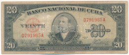 Kuba 1949. 20P T:F Folt Cuba 1949. 20 Pesos C:F Spot Krause P#80a - Unclassified