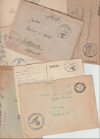 50 German Feldpost Covers From World War 2 From/to Fronts. Many Has Letters. Postal Weight 0,340 Kg. Please - Militares