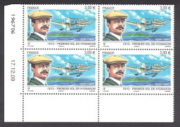 France - Coin Daté 17.12.09 Du PA N° 73 - Neuf ** - Henri Fabre - Centenaire Premier Vol En Hydravion - Luftpost