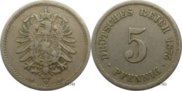 Allemagne - Empire - Guillaume Ier - 5 Pfennig 1875 B - TTB/XF45 - Mon5746 - 5 Pfennig