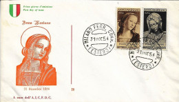 Fdc AICFDC: ANNO MARIANO (1954); No Viaggiata; A_Milano - FDC