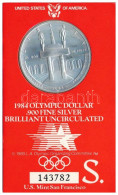 Amerikai Egyesült Államok 1984S 1$ Ag "XXIII. Nyári Olimpiai Játékok, Los Angeles" Eredeti, Sorszámozott Karton Díszcsom - Zonder Classificatie