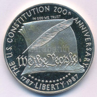 Amerikai Egyesült Államok 1987S 1$ Ag "Az Egyesült Államok Alkotmányának 200. évfordulója" Kapszulában T:PP Patina USA 1 - Sin Clasificación