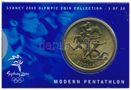 Ausztrália 2000. 5D Al-bronz "Sydneyi Olimpia 2000 - Modern Öttusa" Bliszterben T:BU  Australia 2000. 5 Dollars Al-Bronz - Sin Clasificación