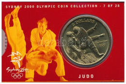 Ausztrália 2000. 5D Al-bronz "Sydneyi Olimpia 2000 - Cselgáncs" Bliszterben T:BU  Australia 2000. 5 Dollars Al-Bronze "S - Unclassified
