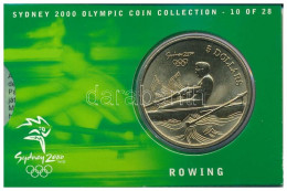 Ausztrália 2000. 5D Al-bronz "Sydneyi Olimpia 2000 - Evezés" Bliszterben T:BU  Australia 2000. 5 Dollars Al-Bronze "Sydn - Unclassified