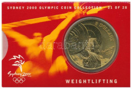 Ausztrália 2000. 5D Al-bronz "Sydneyi Olimpia 2000 - Súlyemelés" Bliszterben T:BU  Australia 2000. 5 Dollars Al-Bronze " - Unclassified