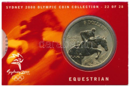 Ausztrália 2000. 5D Al-bronz "Sydneyi Olimpia 2000 - Lovaglás" Bliszterben T:BU  Australia 2000. 5 Dollars Al-Bronze "Sy - Ohne Zuordnung