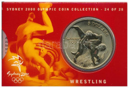 Ausztrália 2000. 5D Al-bronz "Sydneyi Olimpia 2000 - Bírkózás" Bliszterben T:BU  Australia 2000. 5 Dollars Al-Bronze "Sy - Unclassified