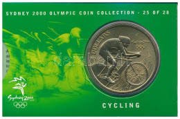Ausztrália 2000. 5D Al-bronz "Sydneyi Olimpia 2000 - Kerékpár" Bliszterben T:BU  Australia 2000. 5 Dollars Al-Bronze "Sy - Sin Clasificación