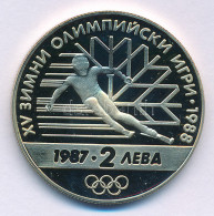 Bulgária 1987. 2L Cu-Ni "XV. Téli Olimpia Calgary" Kapszulában T:PP Bulgaria 1987. 2 Leva Cu-Ni "15th Winter Olympic Gam - Unclassified