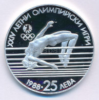 Bulgária 1988. 25L Ag "Nyári Olimpia 1988 Szöul" Kapszulában T:PP  Bulgaria 1988. 25 Leva Ag "1988 Summer Olympics, Seou - Non Classés