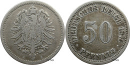 Allemagne - Empire - Guillaume Ier - 50 Pfennig 1876 A - TB/VF25 - Mon5448 - 2 Pfennig