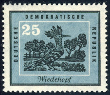 702 Vögel Wiedehopf 25 Pf ** Postfrisch - Unused Stamps